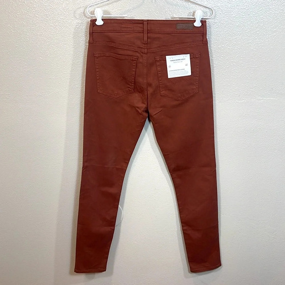 Ag Farrah High Waist Ankle Skinny Orange Jeans Size 27 - Picture 6 of 8